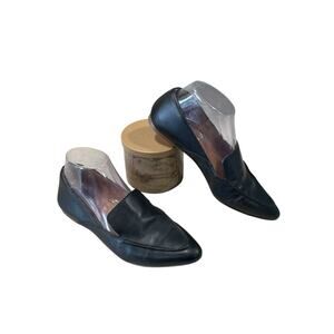 Madewell Frances Skimmer Loafer Flat Shoes Leather Black Pointed Women's Sz 6.5